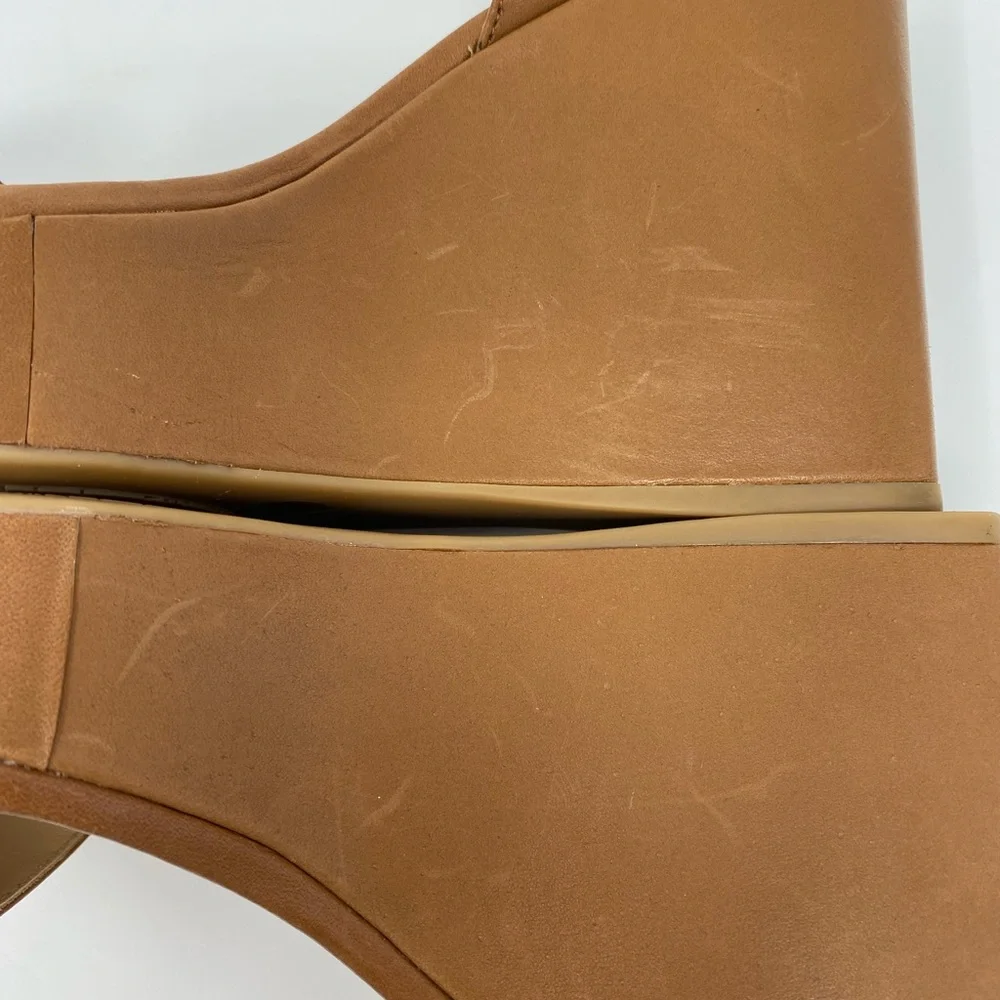 Antonio Melani wedge platform sandal women 8.5 Brown minor scratches. New no box - Picture 8 of 8